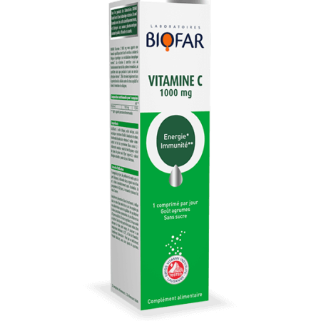 Biofar Vitamine C 1000 mg - 20 Comprimés Efferverscents