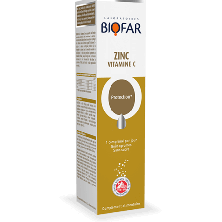 Biofar Zinc Vitamine C - 20 Comprimés Efferverscents