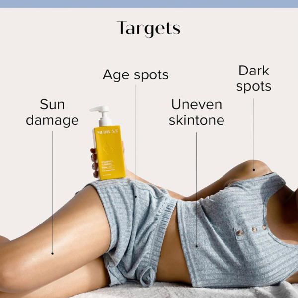 MEDIX 5.5 Crème Corporelle à la Vitamine C & Curcuma 444 ml – Image 3