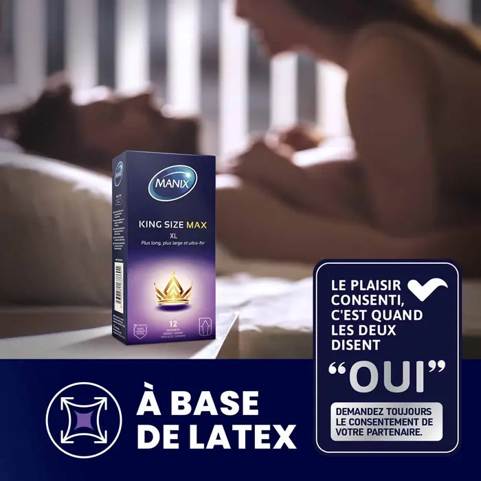 Manix Préservatifs Maximum Confort King Size 12 unités – Image 4