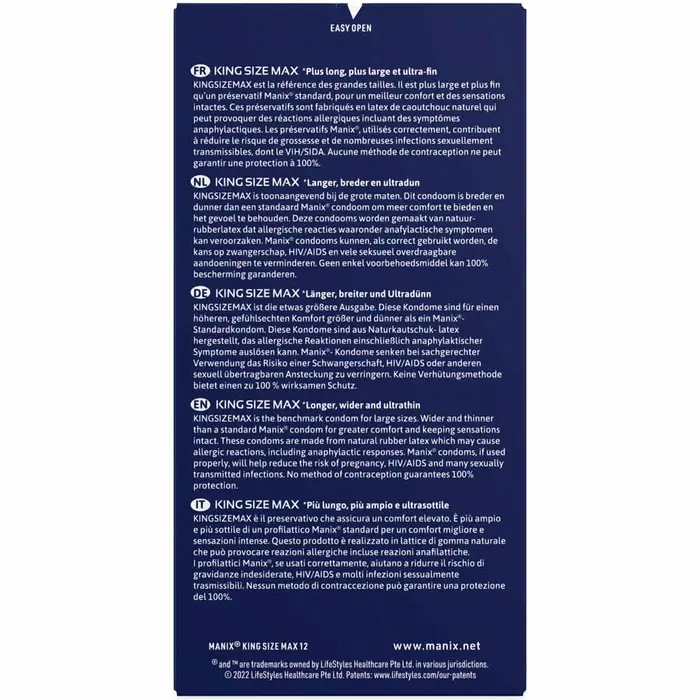 Manix Préservatifs Maximum Confort King Size 12 unités – Image 6