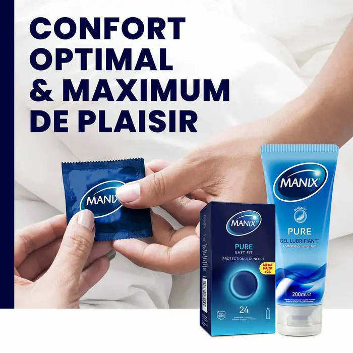Manix Pure Easy Fit Préservatifs Protection Et Confort 24 unités – Image 2