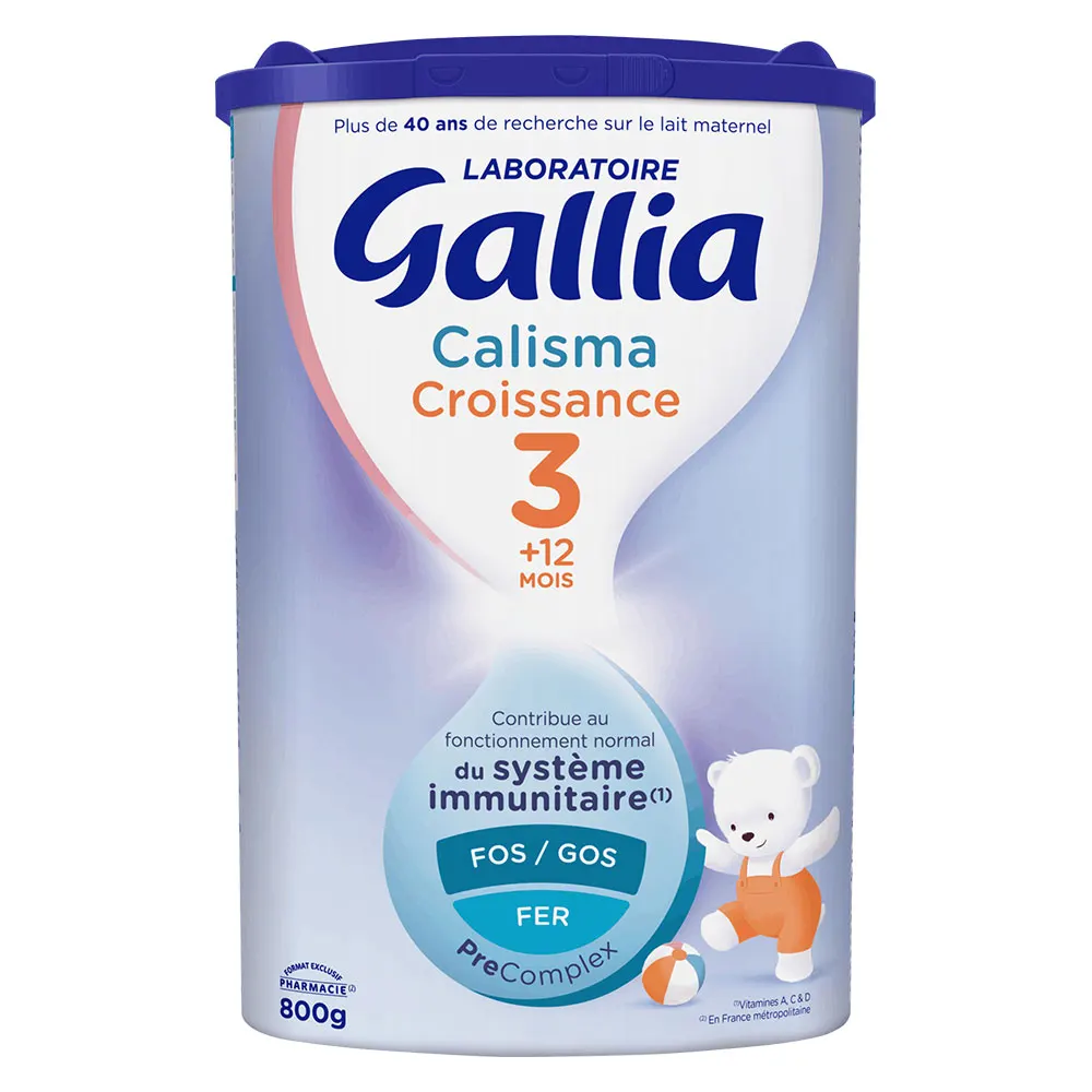 Gallia Calisma 3 Croissance Lait En Poudre 12 Mois 3 Ans 800g