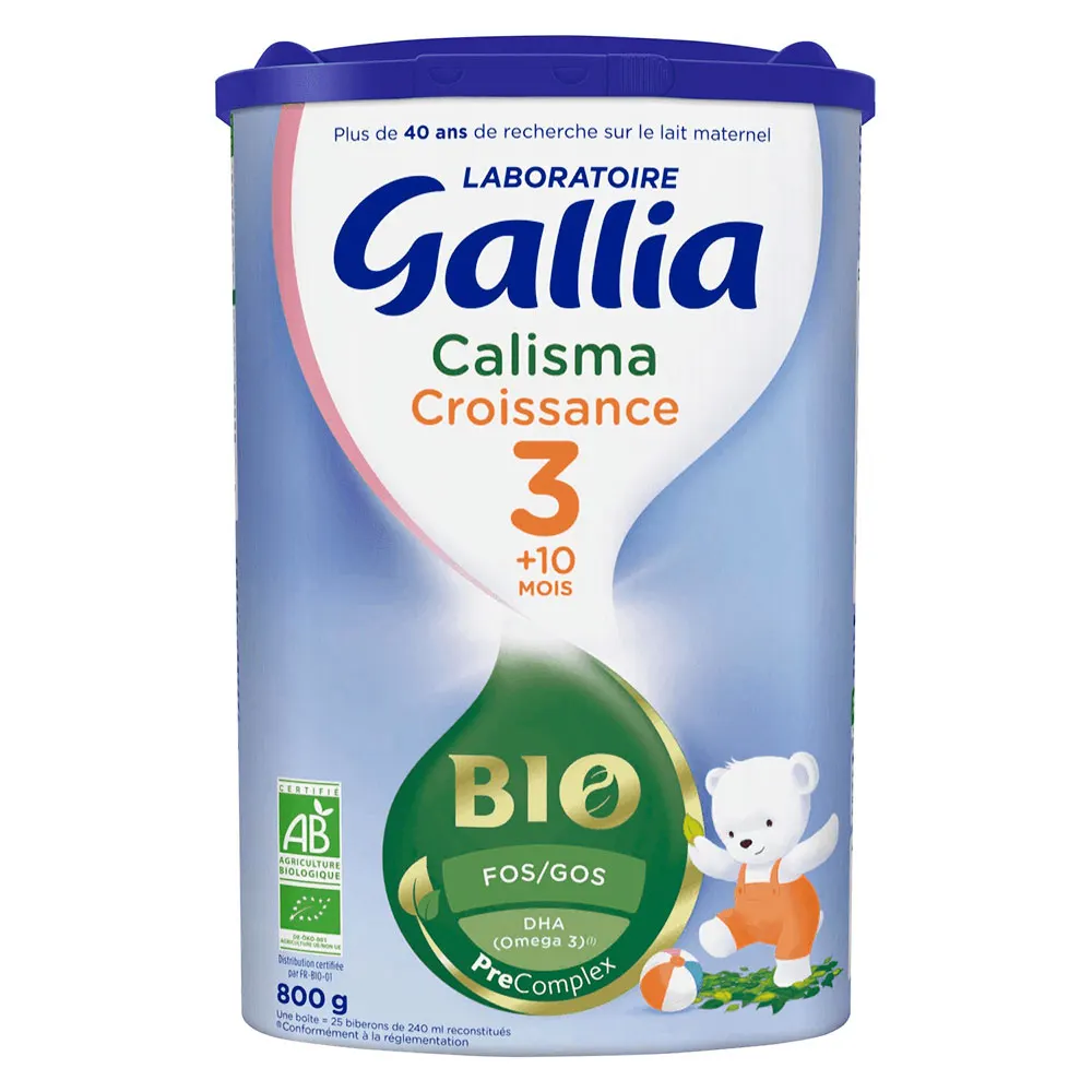 Gallia Lait En Poudre Croissance Calisma 3 Bio 12 A 36 Mois 800g