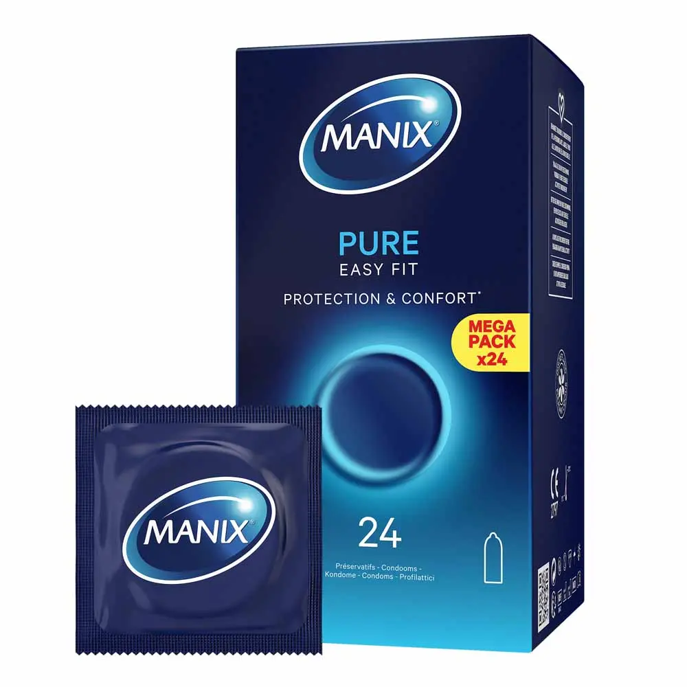 Manix Pure Easy Fit Préservatifs Protection Et Confort 24 unités