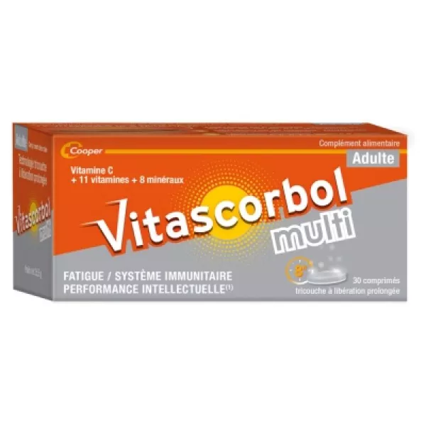 Vitascorbol Multi Tricouches 30 Comprimés