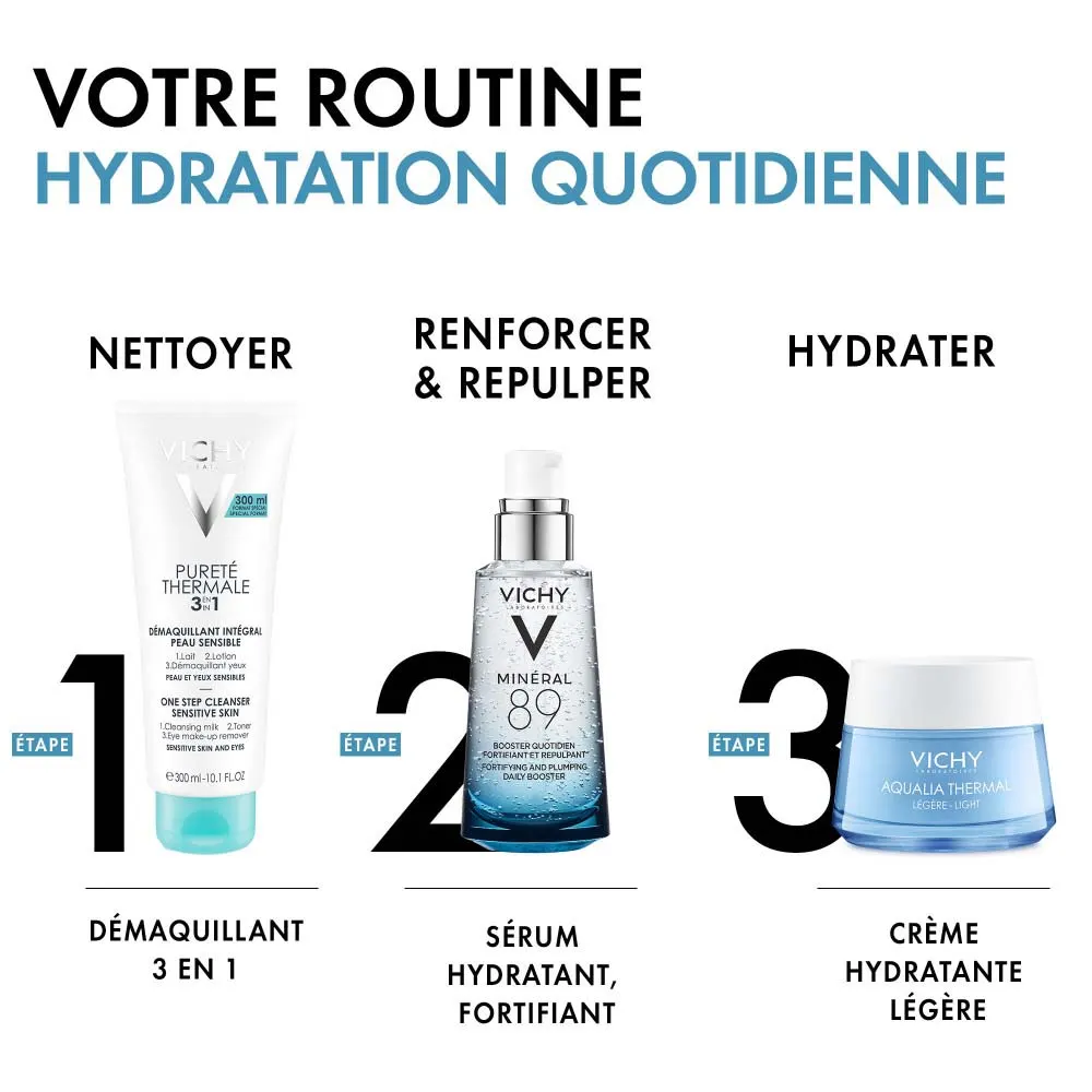 Vichy Mineral 89 Sérum Booster quotidien fortifiant et repulpant à l'acide hyaluronique 50ml – Image 3