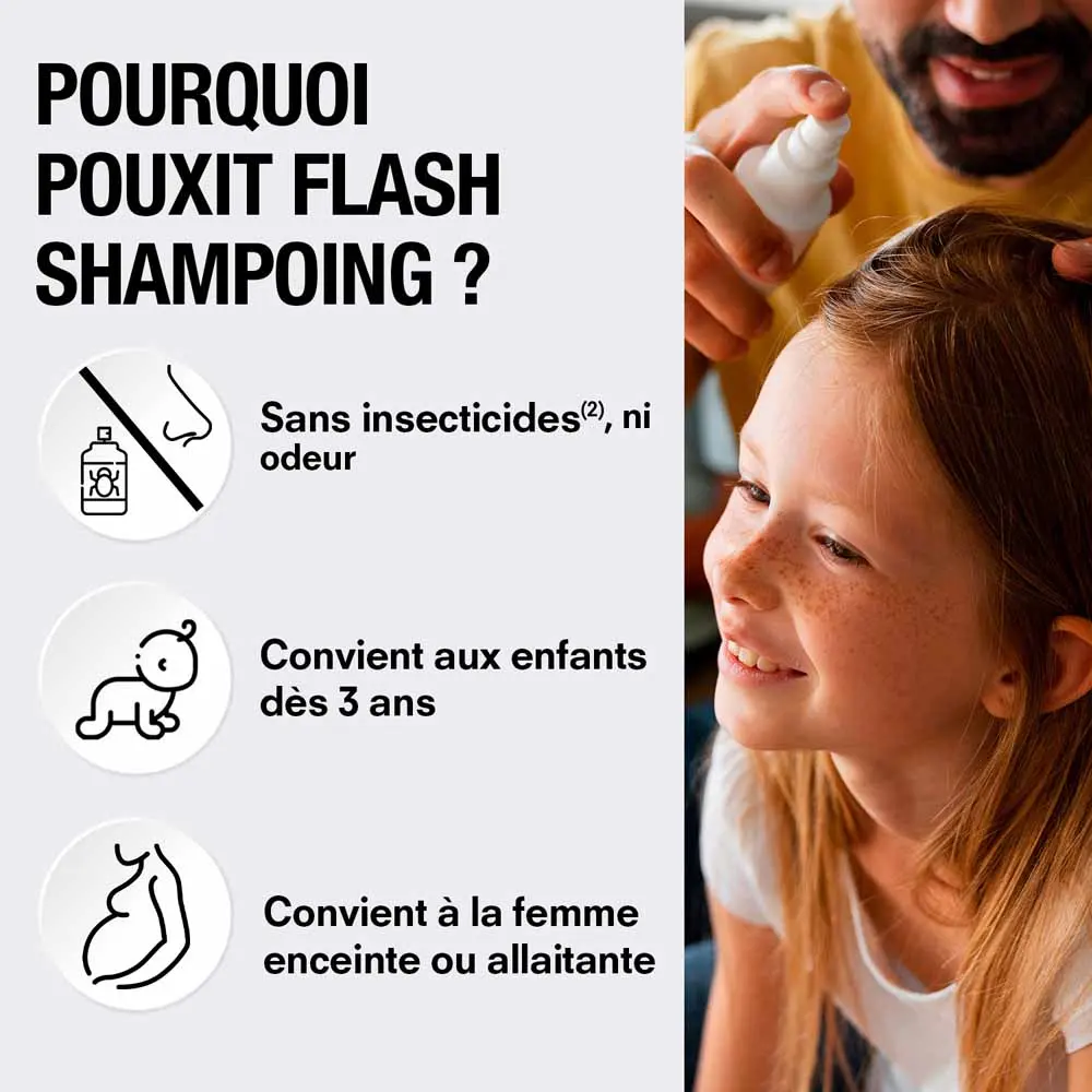 Pouxit Flash Traitement Shampoing Anti Poux & Lentes 100 ml – Image 6