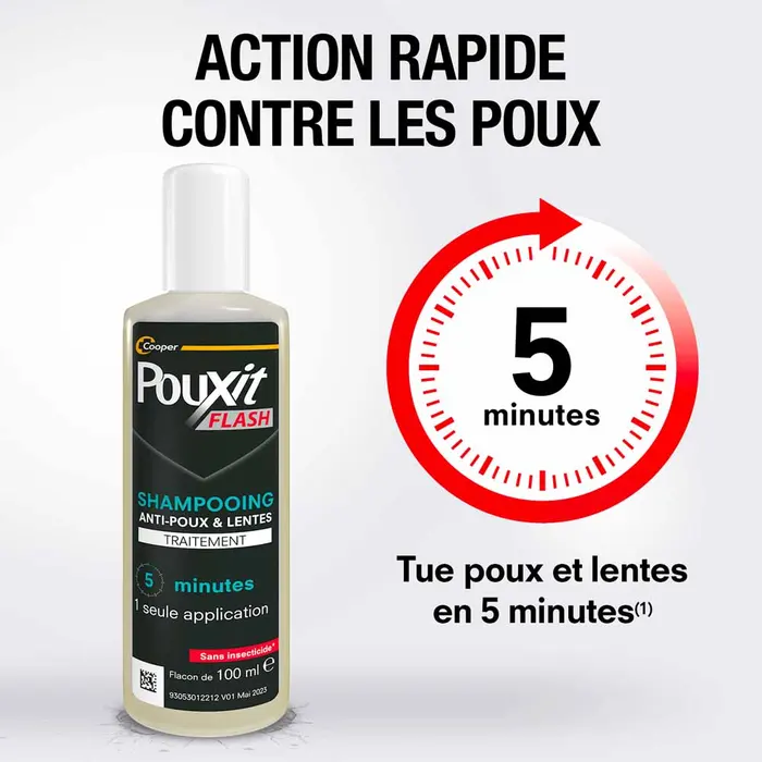 Pouxit Flash Traitement Shampoing Anti Poux & Lentes 100 ml – Image 7