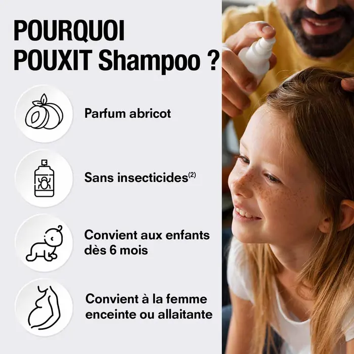 Pouxit Shampooing Traitement Anti Poux & Lentes Parfum Abricot 100ml – Image 9