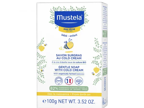 Mustela Savon Surgras Pain Au Cold cream Nutri protecteur Peau Seche Bebe 100 g