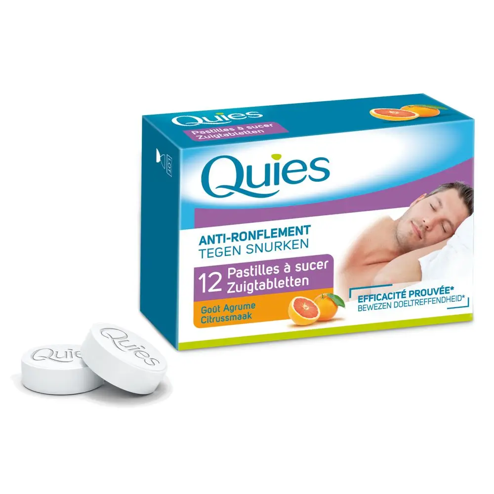 Quies Pastilles Anti ronflement A Sucer Agrume X12
