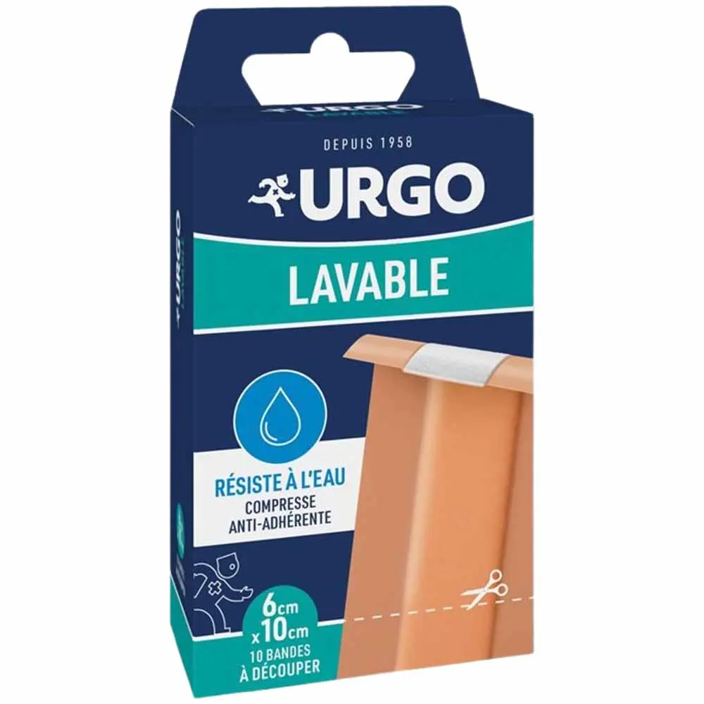 Urgo Bandes à découper lavables 10cmx6cm x10 (0)