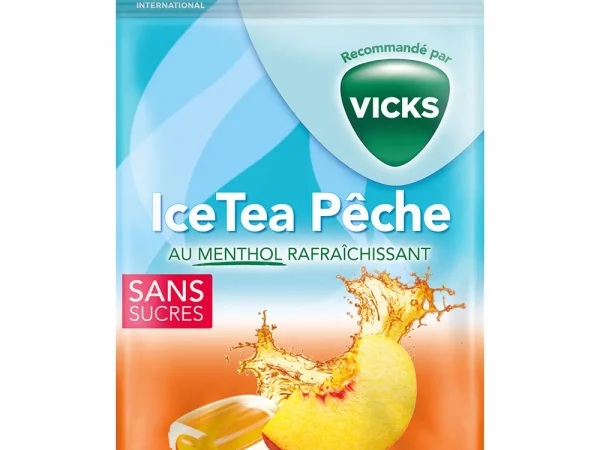 Vicks Bonbons Ice Tea Pêche & Menthol x13