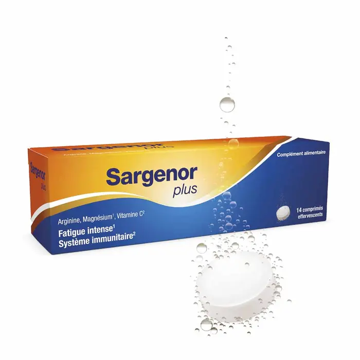 Sargenor Plus Arginine Magnésium Vitamine C 14 Comprimés Effervescents – Image 2