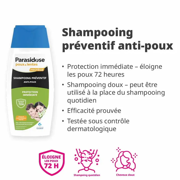PARASIDOSE Shampooing préventif anti poux Protection immédiate 200ml – Image 2
