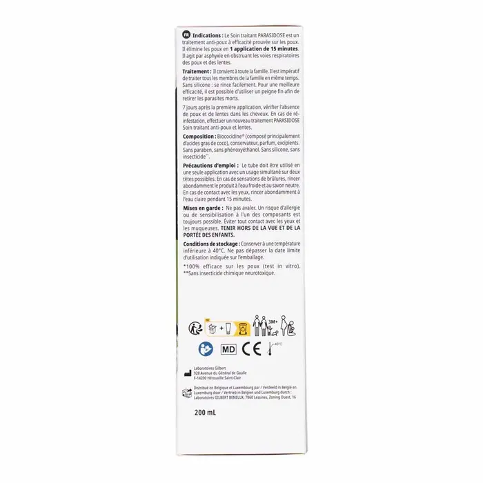 PARASIDOSE Soin Traitant Anti poux Et Lentes 200ml – Image 3