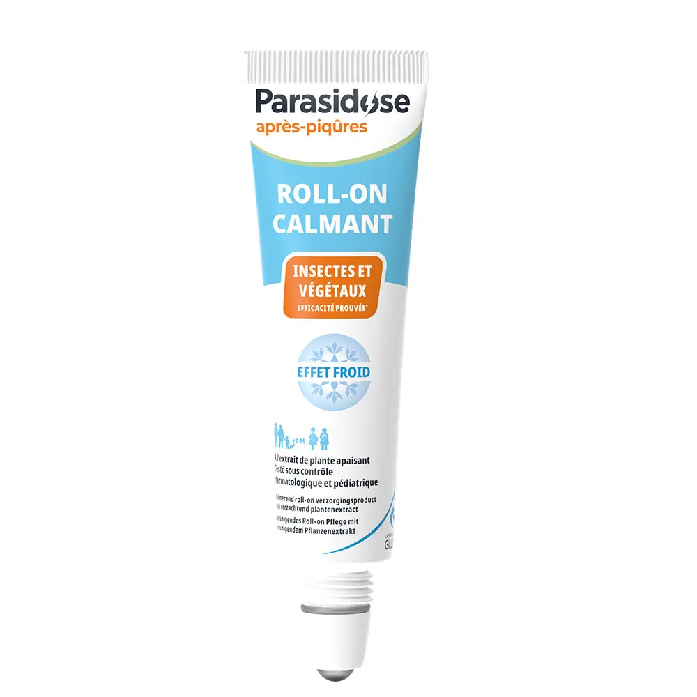 PARASIDOSE Roll on calmant Insectes et végétaux Effet froid Après piqûres 15ml