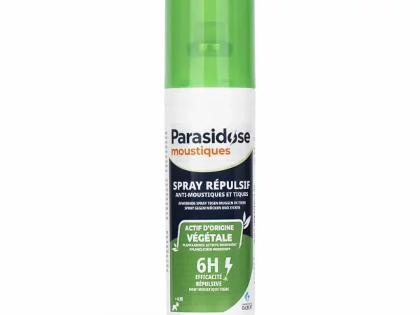 PARASIDOSE Spray répulsif anti moustiques et tiques actif d'origine végétale 100ml