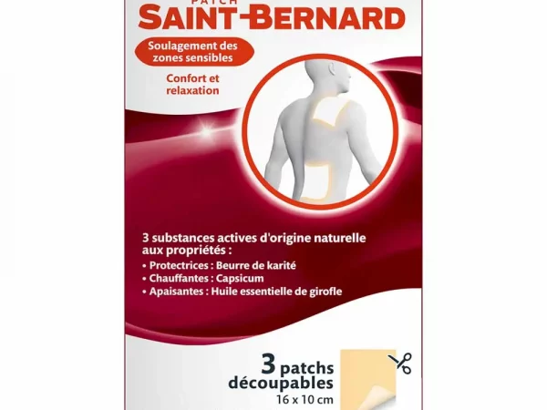 Saint Bernard Patchs découpables Confort et relaxation dos 16x10cm x3