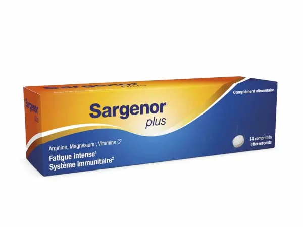 Sargenor Plus Arginine Magnésium Vitamine C 14 Comprimés Effervescents